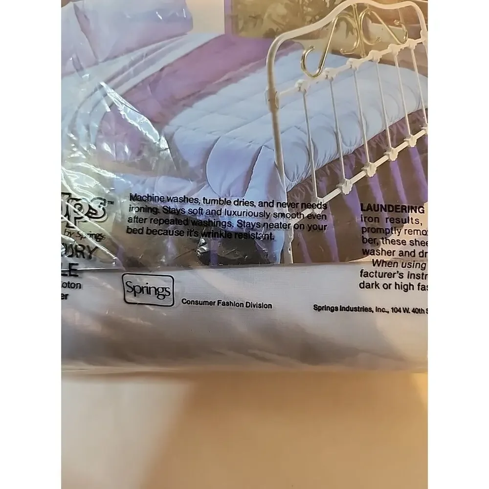 Springs Color Ups KING FITTED Sheet No Iron 180 Percale NEW